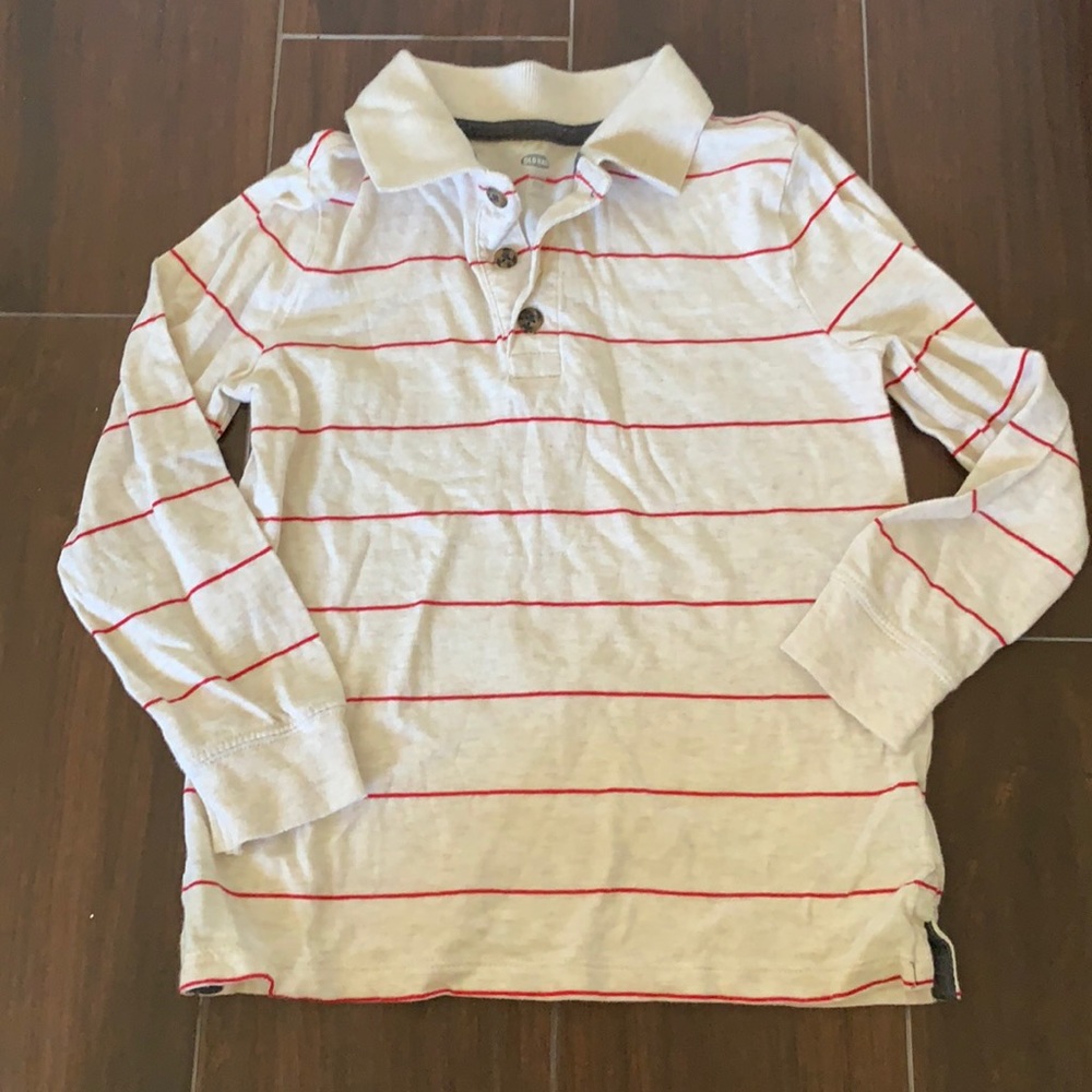 • Old Navy oatmeal striped shirt, 5T •